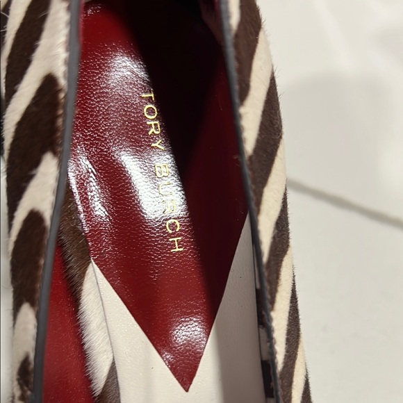 Tory Burch Women's Zebra Print Heels - Picture 5 of 6